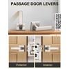 Tinewa 6 Pack Brushed Nickel Passage Door Levers Interior Door