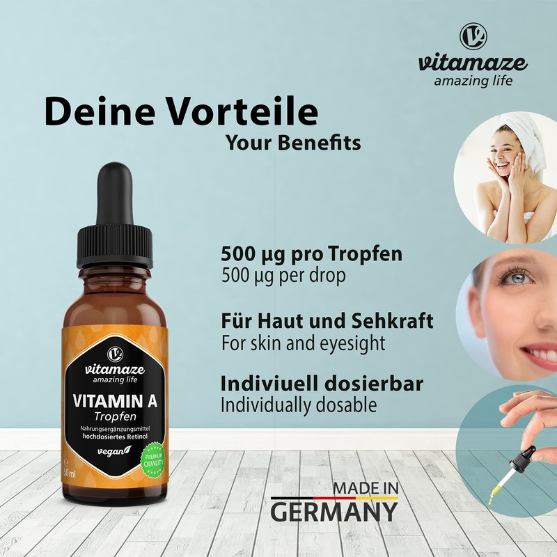 Vitamin A Drops 5000 IU High Strength per Daily Dose,