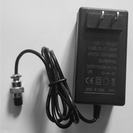 29.4V 4-Prong Adapter Charger Compatible with Nova H1-NVA-BLK DSA-NVA-BF20 H1-NVA H1NVA DSA-NVABF20 25.2VDC 4Ah 25.2V Li-ion Battery FY0422941000 29.4VDC 1A DC29.4V Power Supply Cord Cable