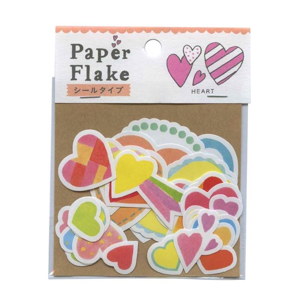 Iroha Publishing Album Deco Flake Sticker by AIUEO [Heart] APFS-01