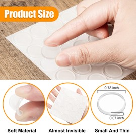 Cabinet Door Bumper, Cabinet Bumpers Clear Self Adhesive, Rubber Bumpers Rubber Feet, Clear Bumpers for Cabinets Bumper Pads for Sound Dampening Buffer Pads (Round 0.78'' 50pcs)