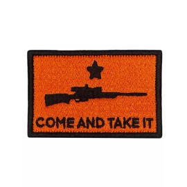 Solomon Clothing Company Come and Take It Morale Patch Orange Blaze Hunting Rifle Hook and Loop