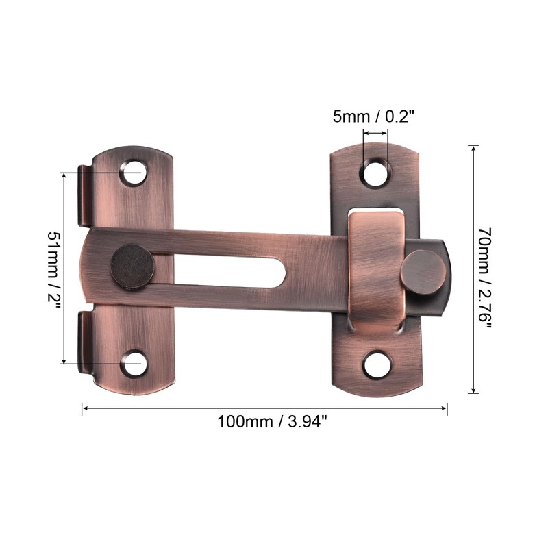 PATIKIL 100 x 70mm Shipment Door Pin Eye Latch Lock