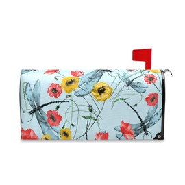 YETTASBIN Dragonfly Magnetic Mailbox Covers, Outdoor Decoration Mailbox Covers Reusable Letter Post Box Cover Mail Wraps for Home Garden Yard, 18 x 20.7 Inch