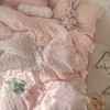 Soft Bedding Set with Lace Decoration Skin Friendly Brushed Fabric