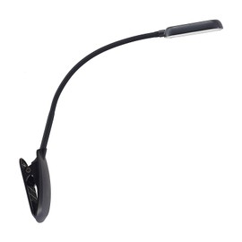 Najari LED Clamp Light (with Touch Dimmer) with Dimmable USB Port (Modern) in Black for Living Room and Dining Room (1 Lamp), for Standing