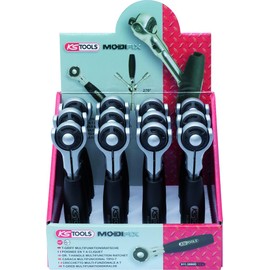 KS Tools Modifix 911.3890 3/8 Inch T-Handle Swivel Head Ratchet 72 Teeth