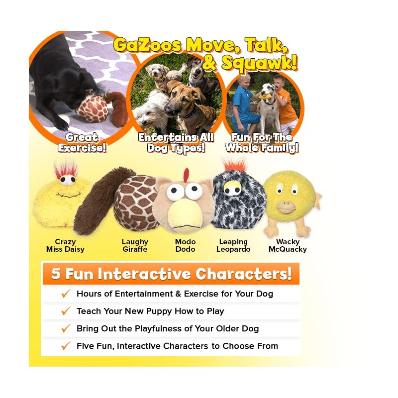 Gazoos Interactive Dog Toy - Sammy The Snowman