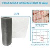 Galvanized Hardware Cloth 1/4 Inch 23 Gauge - 12" x