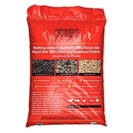 Royal Oak Royal Oak 100 Percent Charcoal Hardwood Pellets for Real BBQ Flavor, Grilling and Smoking, High Heat, Resists Water, Easy to Clean, 30 Pound Bag