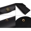 Pen Pouch Leather Single Fountain Pen Case with Button Protective