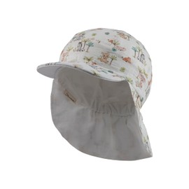 Sterntaler Reversible Visor Hat Animal Babies - Reversible Peaked Cap with Zoo Animal Babies - Unisex Baby Hat with Print Pattern - Baby Hat with Tie Band, ecru