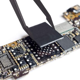 5Pcs Anti-Static Multifunctional Plastic Precision Tweezers Set, Pointed Tip Tweezers for Electronics, Jewelry-Making, Laboratory Work, Repair Black