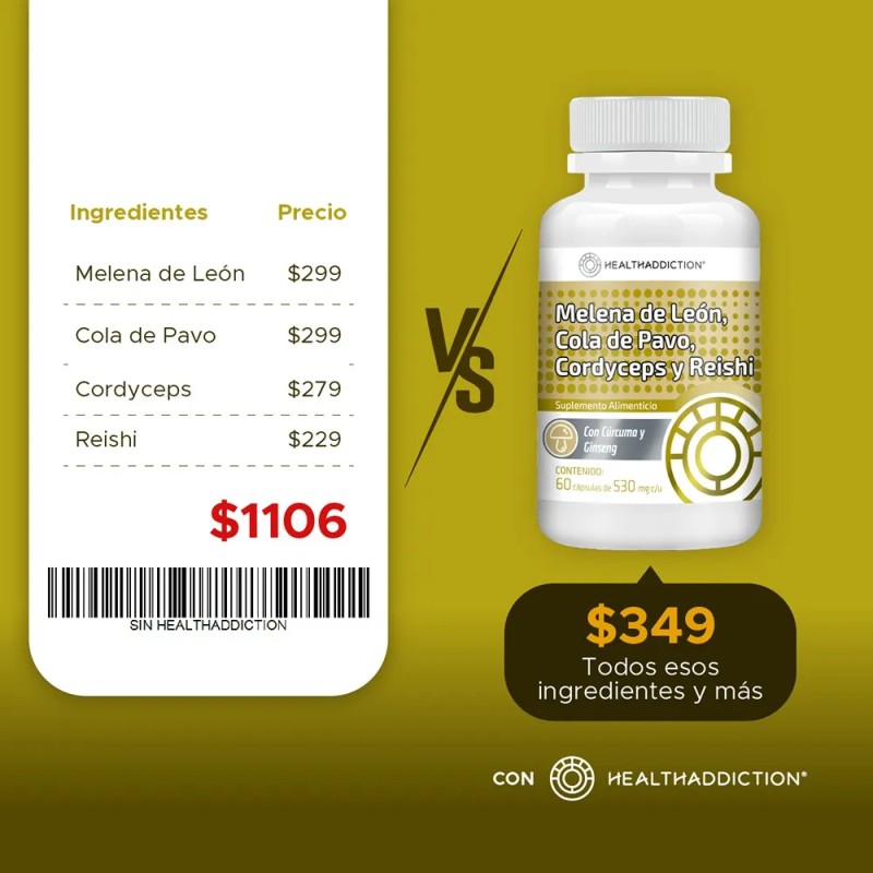 Melena de León · Cordyceps · Cola de Pavo ·