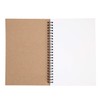 2 Pack A5 Sketchbook Blank Kraft Notebook Notepad Wirebound Spiral