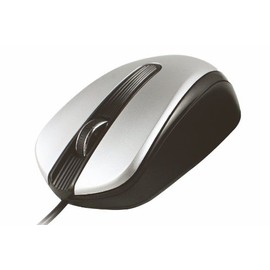 CLiPtec® RZS967 Silver basic Scroll Comfort II wired optical mouse for PC/Notebooks