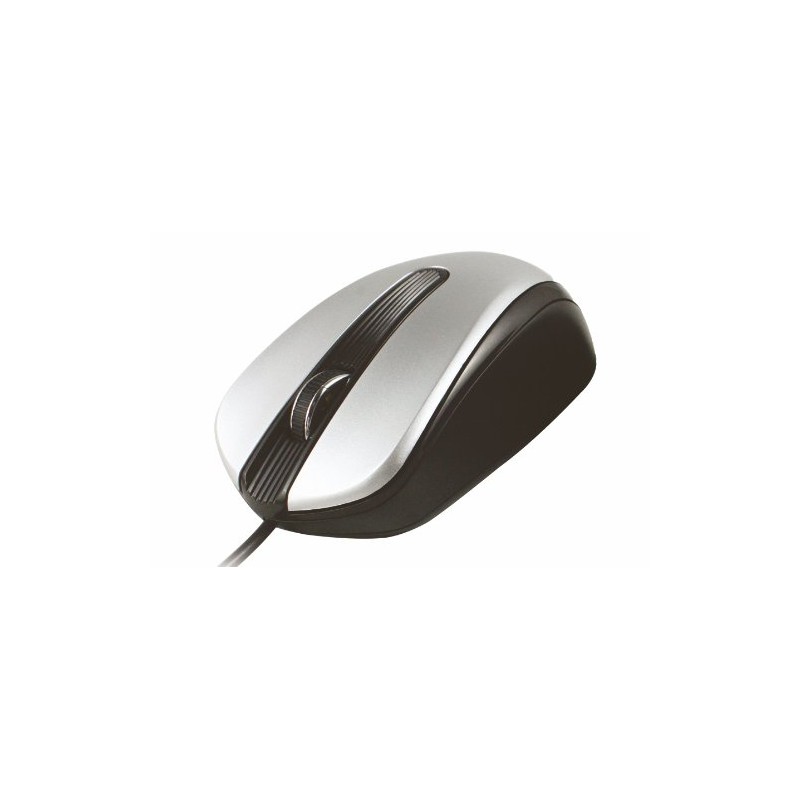 CLiPtec® RZS967 Silver basic Scroll Comfort II wired optical mouse