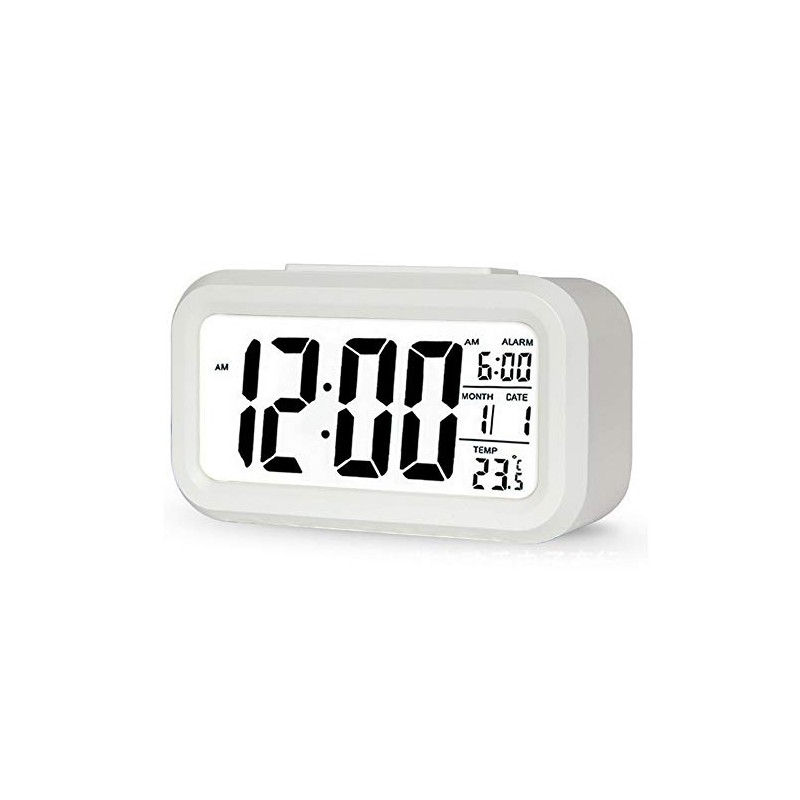 Alarm Clock, LED Digital Alarm, Clock, Calendar, Temperature & Humidity