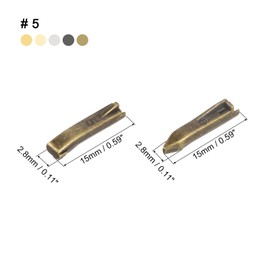 sourcing map Double Open Zipper Repair Latch Kits, #5 Insert Pins for Jacket Coat Two-Way Separating Zippers (5Colors, 20 Pairs)