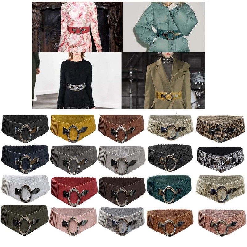 Gloop Women's Waist Belt Elastic Belt 6 cm Wide Waist