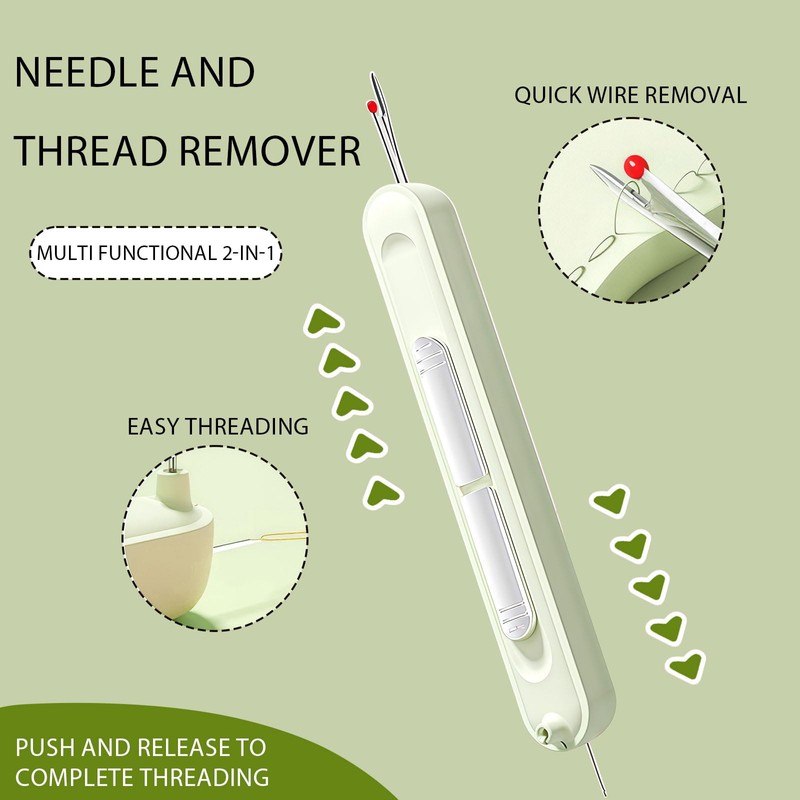 MUNSKT 2 in 1 Needle Threader and Seam Ripper, Pack