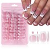 60 Uñas Postizas - French Tip Blancas Para Manos Y