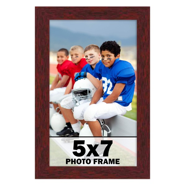 CountryArtHouse 5x7 Frame Brown Mahogany Picture Frame - Solid Wood