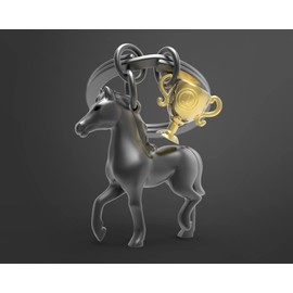 O meta[l]morphose METALMORPHOSE MTM148-01 Snowboard & Snowflake Keyring, Black and Gold, L