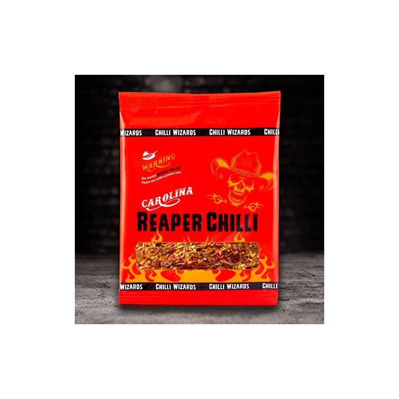 Genuine 100% Carolina Reaper Flakes 10g - Worlds Hottest Chilli
