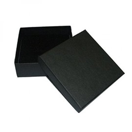 Wedding Accessories and Giftware Black Lift off Lid Gift Box 9 x 9 x 3cm (XB0782)