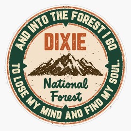Dixie National Forest Sticker Vinyl Decal Wall Laptop Window Car Bumper Sticker 5"