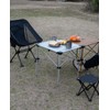 iClimb Lightweight Stable Alu. Folding Square Table Roll Up Top