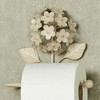 Creamy Gold Hydrangea Floral Toilet Paper Roll Holder