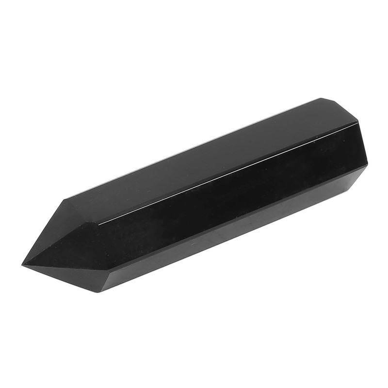 Ludom Obsidian Crystals Tower, Black Obsidian Crystal Stone, Natural Hexagonal
