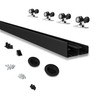 JUBEST 4FT Heavy Duty Bypass Door Hardware with Finger Pulls,Sturdy