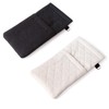 KFPH Double Eyeglasses Pouch Large Squeeze Top Microfiber Soft Glasses