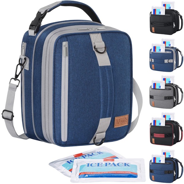 Lifewit Insulated Lunch Box for Men, Expandable Cooler Bag, Freezable