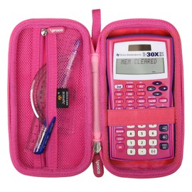 Aproca Pink Hard Storage Case, for Texas Instruments TI-30XIIS / TI-30X IIS 2-Line Scientific Calculator