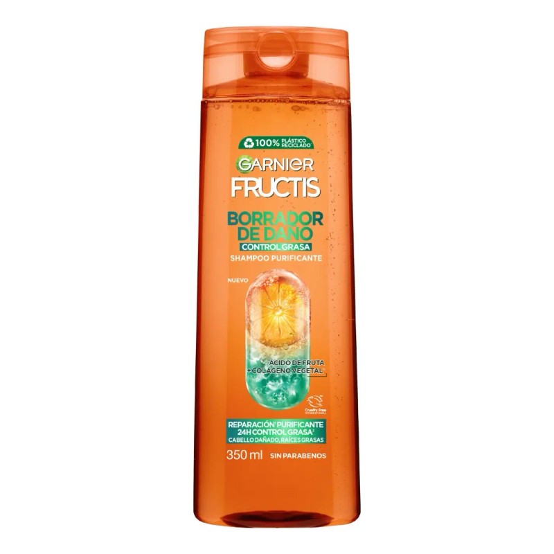 Shampoo Fructis Borrador De Dao Control Grasa 350 Ml
