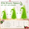 Prelit Lime Green Whimsical Bendable Christmas Tree, 2-in-1 Dual Style