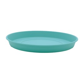 The HC Companies 5 Inch Round Prima Plastic Plant Saucer - Indoor Outdoor Plant Trays for Pots - 5.35 Inchx5.35 Inchx0.71 Inch in Dusty Teal