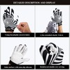 GOWISDOM Sport Youth Football Gloves, High Silicone Grip Receiver Gloves