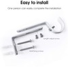 Curtain Rod Holders Heavy Duty Adjustable Rod Brackets (White, One