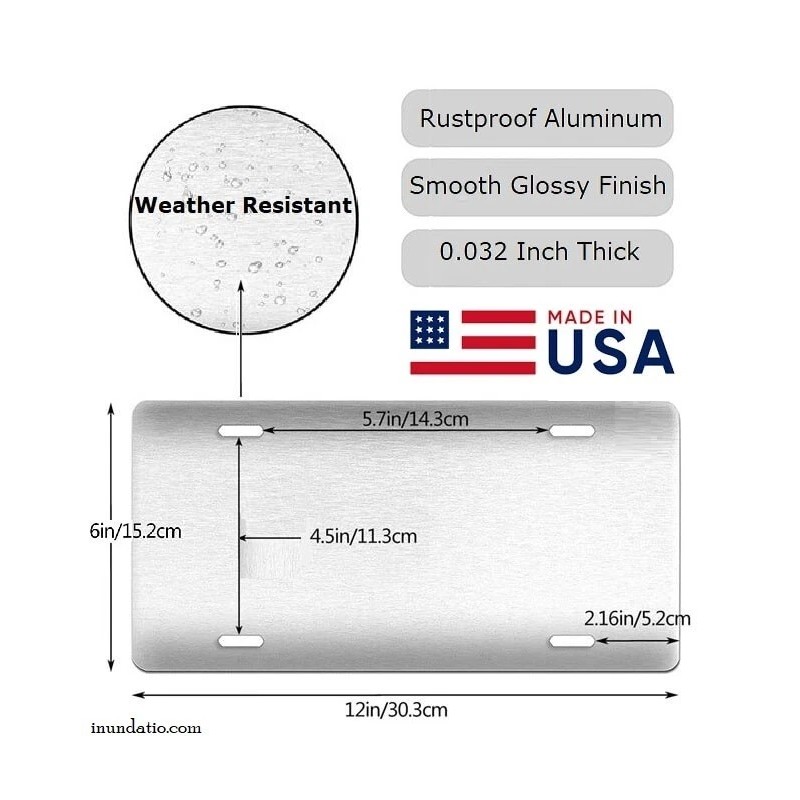 Inundatio Keep On Truckin' Solid Black Background Vanity License Plate