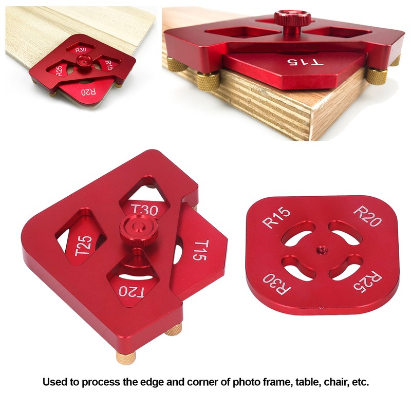 Router Template Aluminium Alloy Round Corner Radius Jig Tool Set