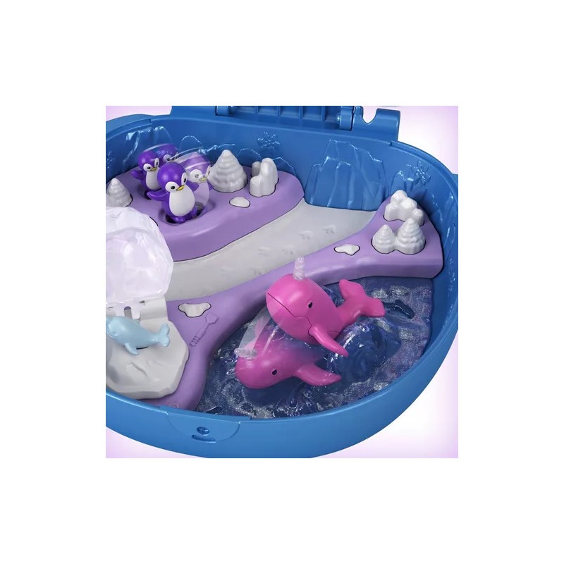 Polly Pocket Estuche Ballena Freezin Fun Narwhall
