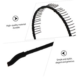 PACKOVE 6Pcs Non Slip Comb Headbands for Women Men Durable Hairbands with Teeth for Sports Daily Wear Elegant Design for Secure Hair Management