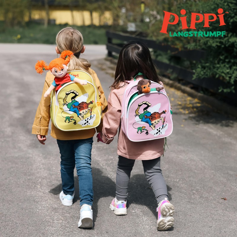 Pippi Langstrumpf Travel Bag - Pink Kids Suitcase - Backpack