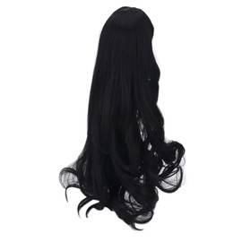 Jeanoko Wig Replacement, Long Curly Doll Hair Wig 1/3 DIY Doll Wig Long Curly Hair Wig Doll Replacement Accessories Natural Black 8in 9in Doll DIY Making Supplies