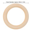 10pcs Baby Wooden Rings for Crafts, Natural Wooden Teething Ring